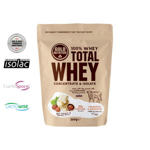 Gold Nutrition Total whey proteín biela čokoláda a lieskový oriešok 260 g